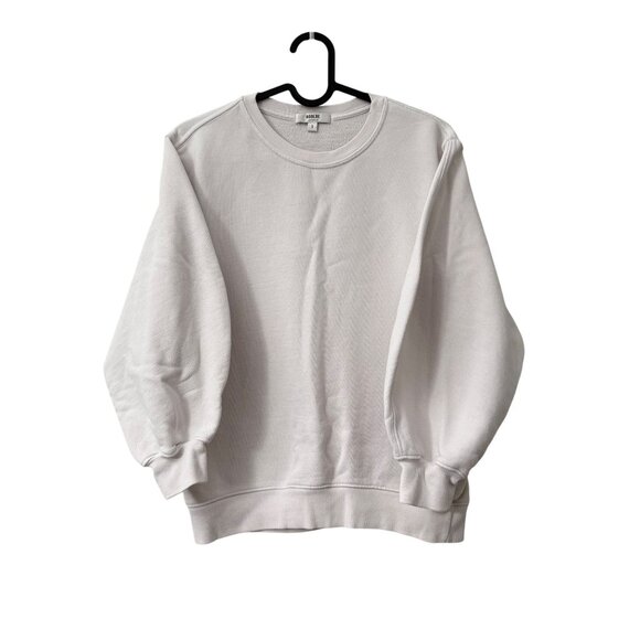 Agolde Thora Light Gray Sweatshirt Balloon Sleeve Womens Size Small - Picture 1 of 5